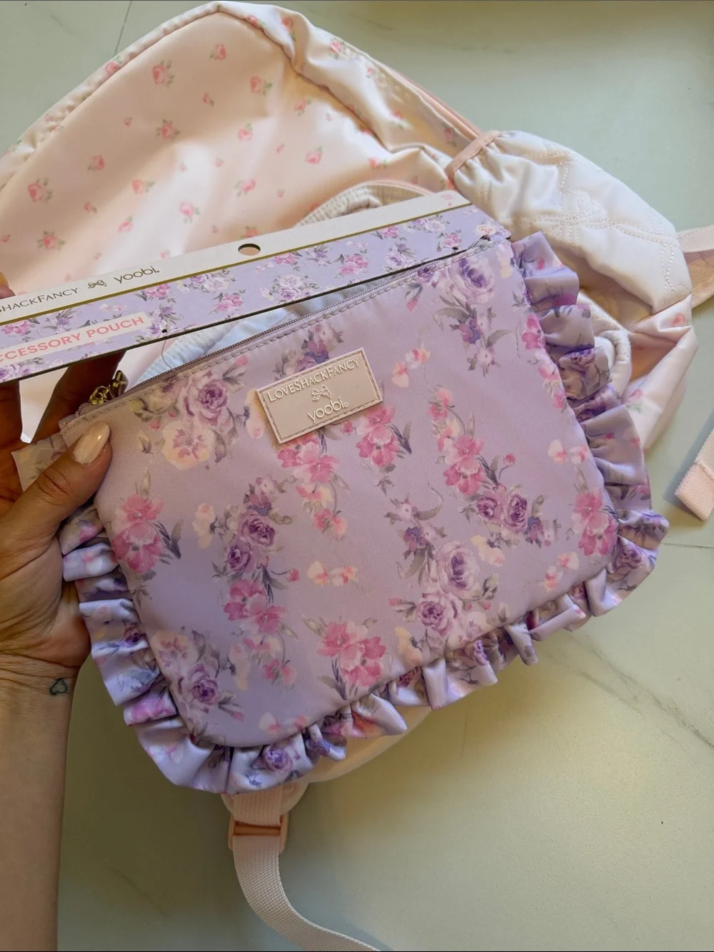 LoveShackFancy x Target Pink Floral Kids Backpack & Matching Stationery Set